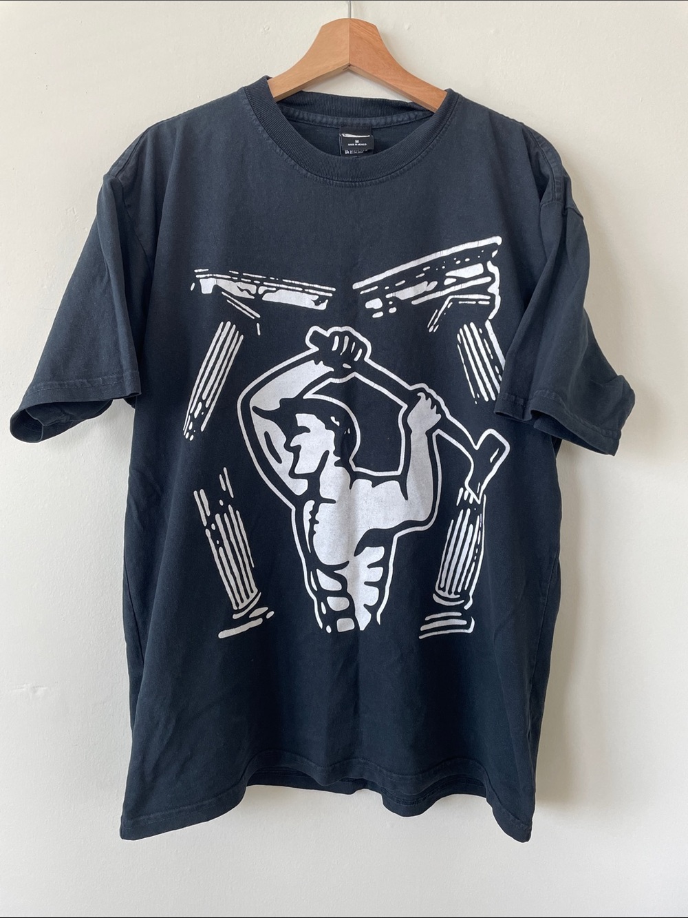 Obey Black Short Sleeve Graphic Tee with White Print